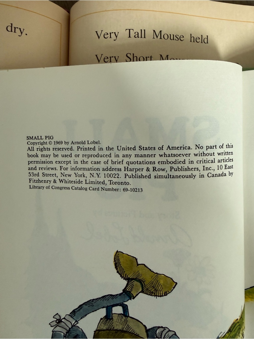 Vintage “Small Pig” & “Mouse Tales” Two Book Set by Arnold Lobel - Picture 3 of 6